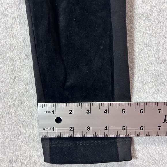 ETC Womens Black Leggings Pants Size 4 - Velvet Suede Texture Spandex Blend - Picture 10 of 12